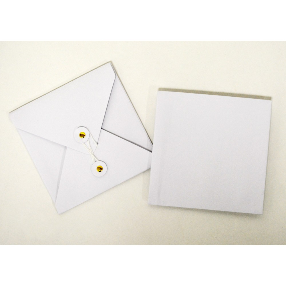White Designer Gift Card Pocket with Logo