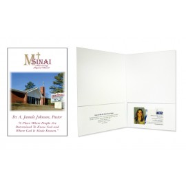 Full Color Digital Print Small Presentation Folder with Two Pockets (5-3/4" x 8-3/4") with Logo