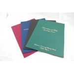 9" x 14.5" - Linen Presentation Folders - Hot Stamped - USA-Made Branded