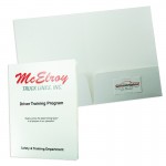 Printed Two PMS Colors Folder with Square Corners and Two Pockets with Radius Corners with Logo