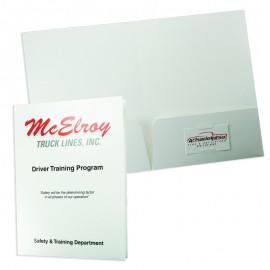 Printed Two PMS Colors Folder with Square Corners and Two Pockets with Radius Corners with Logo