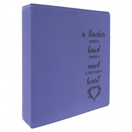 Purple/Black Leatherette 3 Ring Binder w/2" Slant D Rings with Logo