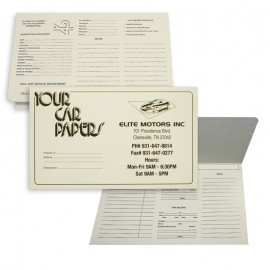 Your Car Papers Standard Design Document Folder (9-7/8" x 6") with Logo