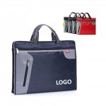 Portable Double-Layer Zipper File Document Bag with Logo