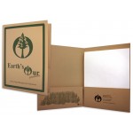 Branded Quick Ship Economy Recycled Folder printed on Eco Brown Kraft Folder (9"x12") with two spot PMS inks