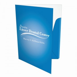 Personalized Expandable w/" Gusset Folder w/Fold Up Pockets w/Slit on Right (9" x 12")