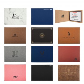 9" x 12" - Premium Leatherette Certificate Holder with Logo  9" x 12" - Premium Leatherette Certificate Holder with Logo
