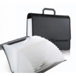 Black Pro File Expansion File with 36 Pockets Logo Printed