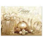 Custom Golden Gifts Holiday Card