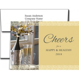 Customized New Year Greeting Cards w/Imprinted Envelopes (5"x7")