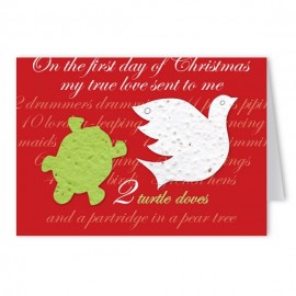Personalized Seed Paper Shape Holiday Greeting Card - Design AR