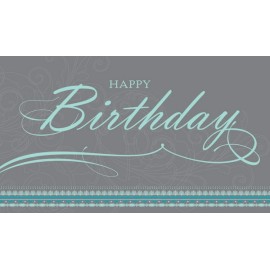 Geo Border Birthday Card with Logo