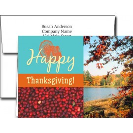 Thanksgiving Greeting Cards w/Imprinted Envelopes with Logo