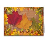 Falling Leaves Greeting Card with Logo