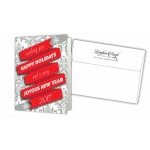 Personalized 5" x 7" Holiday Greeting Cards w/ Imprinted Envelopes - Happy Holidays