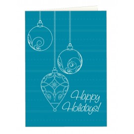 Full Color Holiday Cards; Outline Bulbs with Logo  Full Color Holiday Cards; Outline Bulbs with Logo