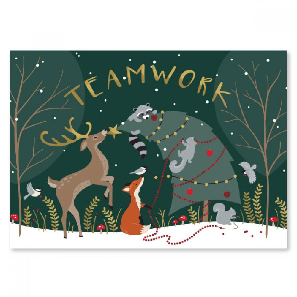 Personalized Teamwork Holiday Card