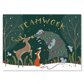 Teamwork Holiday Card with Logo