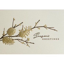 Promotional Pine Cone Branch Holiday Card