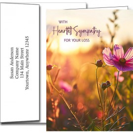 Promotional Sympathy Greeting Cards w/Imprinted Envelopes
