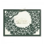 Snowflake Wreath Holiday Card Branded