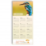 Z-Fold Personalized Greeting Calendar - Colorful Bird with Logo