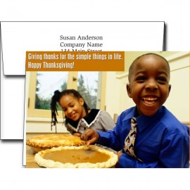 Custom Thanksgiving Greeting Cards w/Imprinted Envelopes