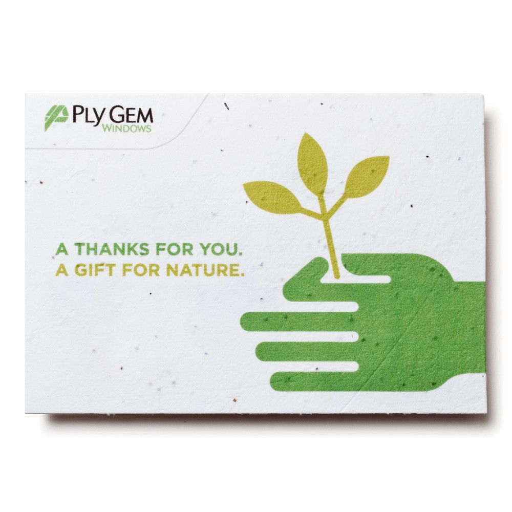 Custom Medium Seed Paper Greeting Card