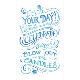 Blue Chalk Birthday with Logo