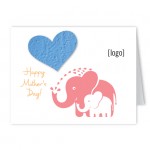 Custom Imprinted Seed Paper Mother's Day Shape Greeting Card