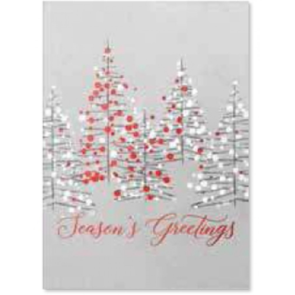 Twinkling Trees Greeting Card with Logo