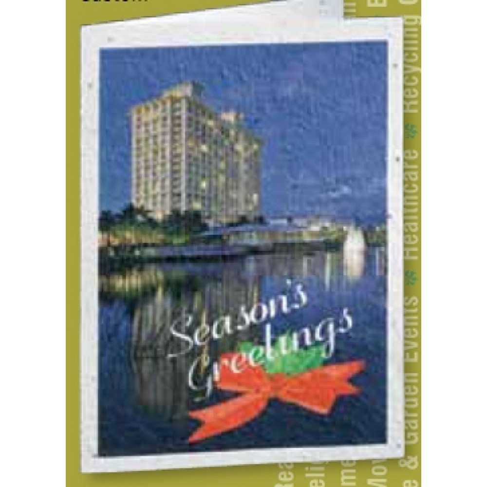 Custom Custom Floral Seed Paper Holiday Card w/ Stock or Custom Message