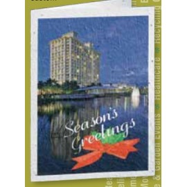 Custom Custom Floral Seed Paper Holiday Card w/ Stock or Custom Message