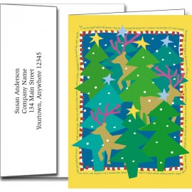 Logo Branded Holiday Greeting Cards w/Imprinted Envelopes