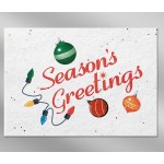 Seasons Floral Seed Paper Holiday Card w/o Inside Message with Logo