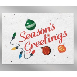 Seasons Floral Seed Paper Holiday Card w/o Inside Message with Logo  Seasons Floral Seed Paper Holiday Card w/o Inside Message with Logo