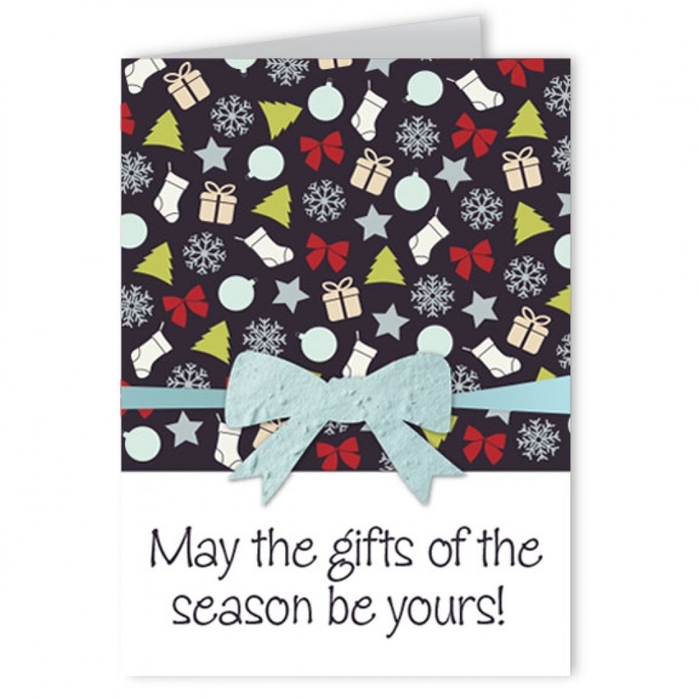 Seed Paper Shape Holiday Greeting Card - Design AG with Logo