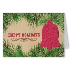 Logo Branded Seed Paper Shape Holiday Greeting Card - Design R