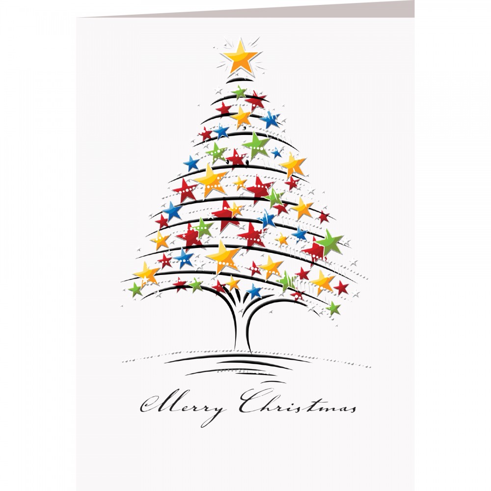 Star Tree Greeting Card with Logo