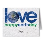 Plantable Earth Day Seed Paper Greeting Card - Design F with Logo