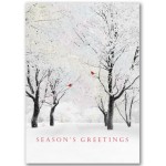 Shimmering Trees Holiday Card with Logo