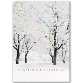 Shimmering Trees Holiday Card with Logo  Shimmering Trees Holiday Card with Logo