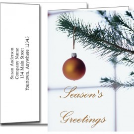 Personalized Holiday Greeting Cards w/Imprinted Envelopes