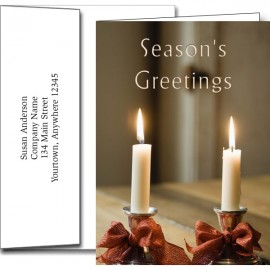 Customized Holiday Greeting Cards w/Imprinted Envelopes