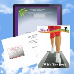 Cloud Nine Wellness/Exercise/Healthcare Music Download Greeting Card/ Work Out to the Beat with Logo
