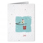 Plantable Seed Paper Holiday Greeting Card - Design Y with Logo