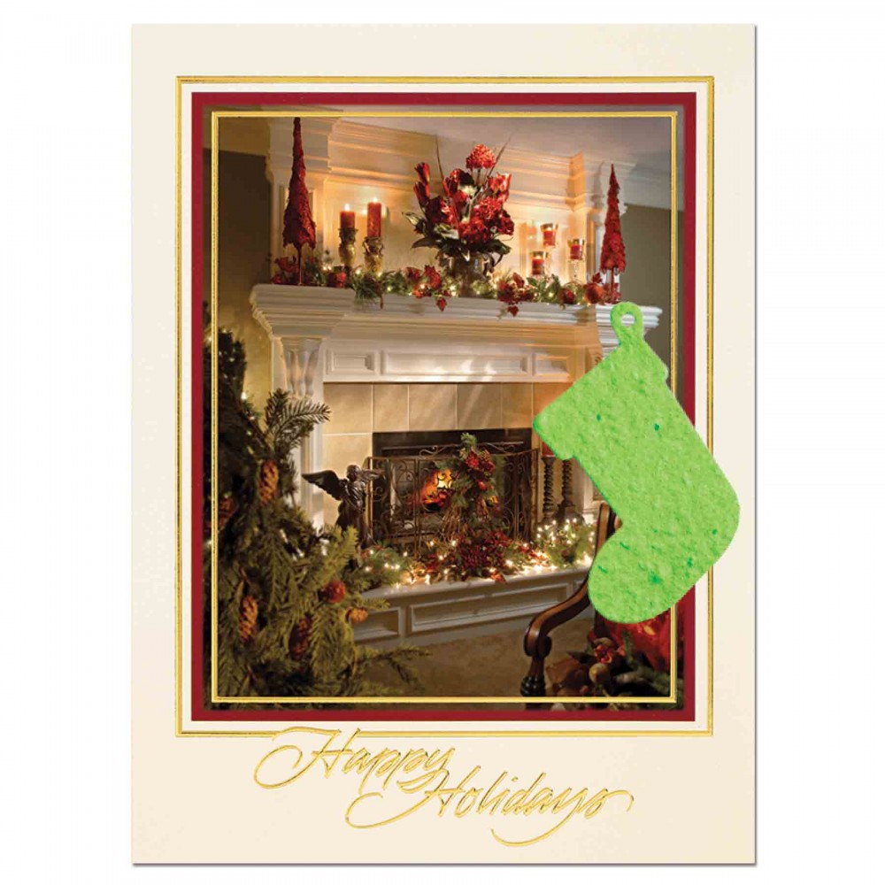 Custom Imprinted Plantable Stocking Holiday Home Card Custom Imprinted Plantable Stocking Holiday Home Card