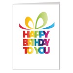 Rainbow Birthday Greeting Card with Free Song Download with Logo