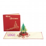 Christmas Tree 3D Pop Up Greeting Cards with Logo