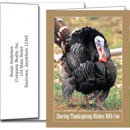 Logo Branded Thanksgiving Greeting Cards w/Imprinted Envelopes